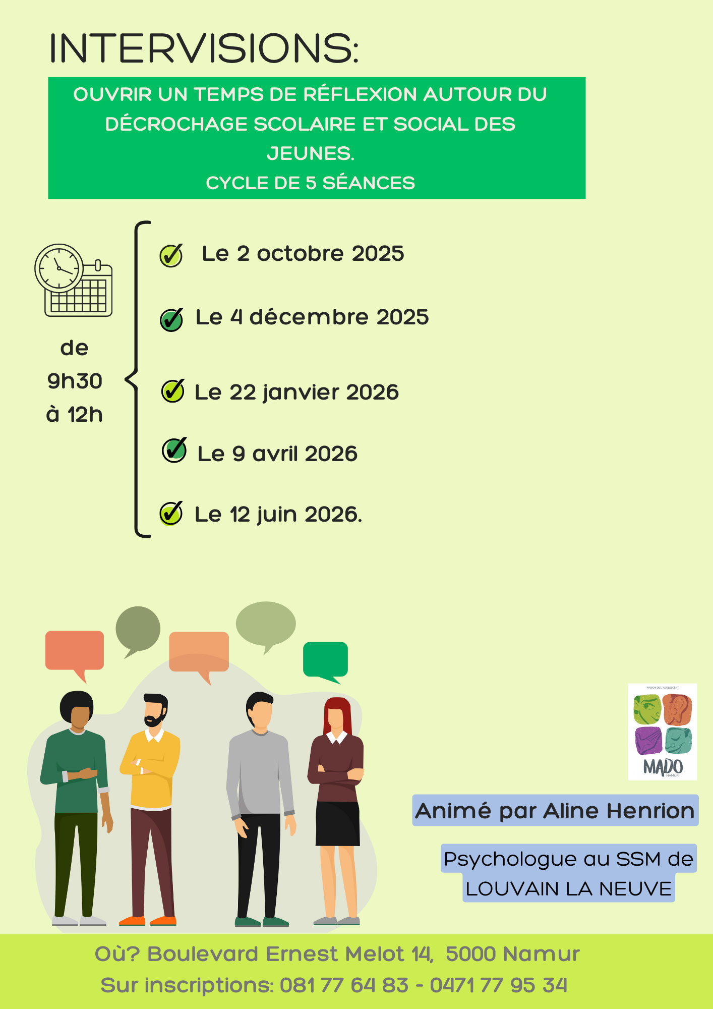 Cycle d&rsquo;intervisions « décrochage scolaire et social »